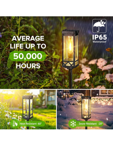 Luces de Camino Solar KOOPER 2 Paquete 65 cm 15 Horas