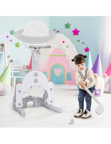 Aro de Baloncesto AKUSTIK 3 en 1 para Niños Pequeños