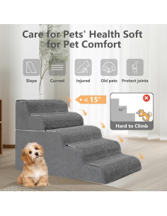 Escalera para Perros ABORON 5 Escalones 54 cm Antideslizante 2