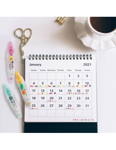 12 Bolígrafos de Cinta Decorativa NQEUEPN Multicolor DIY