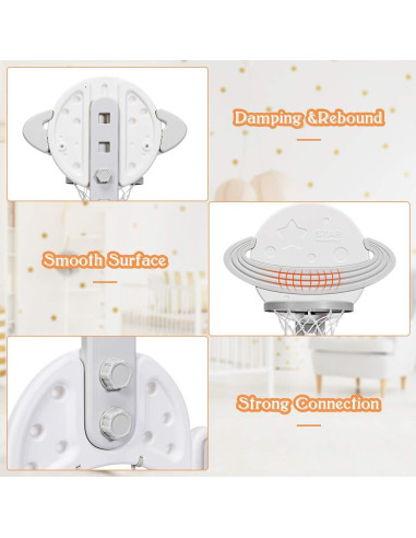 Aro de Baloncesto AKUSTIK 3 en 1 para Niños Pequeños