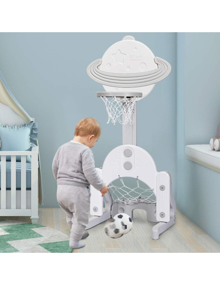 Aro de Baloncesto AKUSTIK 3 en 1 para Niños Pequeños