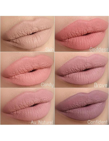 Pintalabios Líquido Mate Farmasi 01 Rosa Malva - Alta Pigmentación