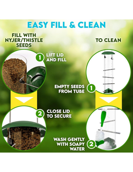 Comedero Colgante para Jilgueros Gray Bunny 16 Puertos 0.91kg Comedero Colgante para Jilgueros Gray Bunny 16 Puertos 0.91kg