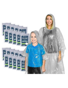 Ponchos de Lluvia Lingito 20 Paquete Transparentes para Familia