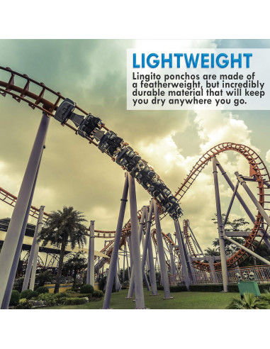 Ponchos de Lluvia Lingito 20 Paquete Transparentes para Familia