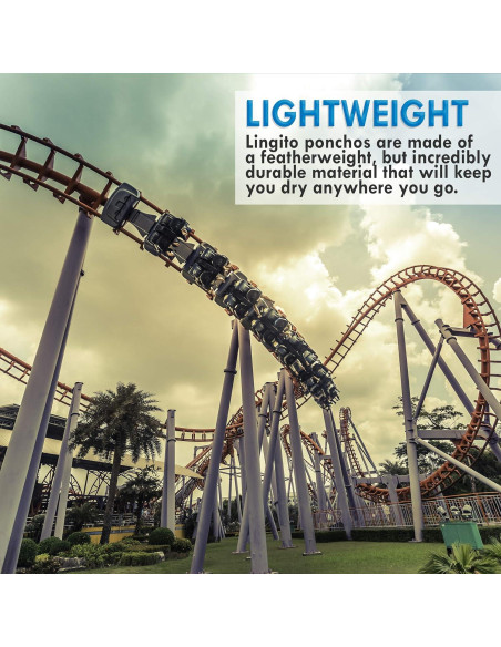 Ponchos de Lluvia Lingito 20 Paquete Transparentes para Familia