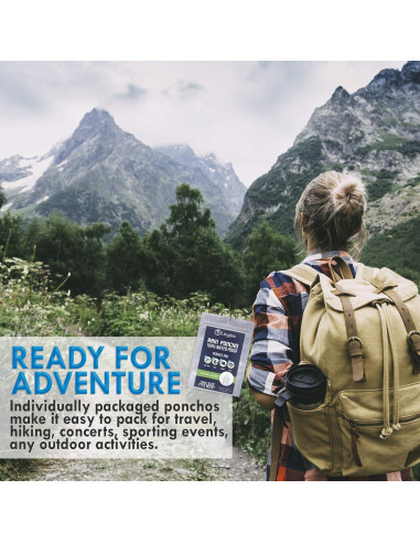Ponchos de Lluvia Lingito 20 Paquete Transparentes para Familia