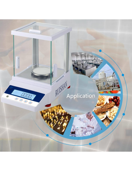 Balanza Electrónica Analítica RUISHAN 200g 0.001g Precisión