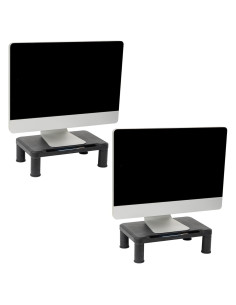Soporte para Monitor Ajustable Mind Reader Set de 2 Negro