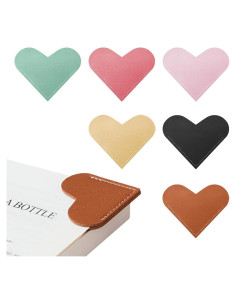 Set de 6 Marcadores de Corazón de Cuero Kinsound - Accesorios de Lectura