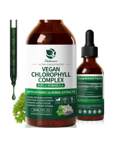 Gotas Líquidas de Clorofila 200mg Lukaree - Sabor Menta 30ml