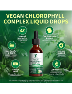 Gotas Líquidas de Clorofila 200mg Lukaree - Sabor Menta 30ml 2