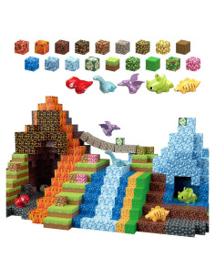 205 Piezas Bloques Magnéticos Dinosaurios 3D Construcción STEM