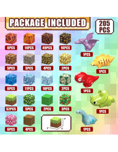 205 Piezas Bloques Magnéticos Dinosaurios 3D Construcción STEM 2