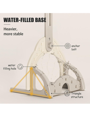 Aro de Baloncesto Ajustable Deer COCO para Niños 1-3 Años