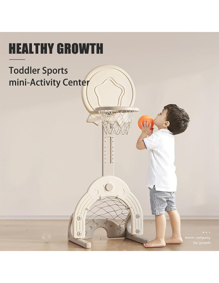 Aro de Baloncesto Ajustable Deer COCO para Niños 1-3 Años