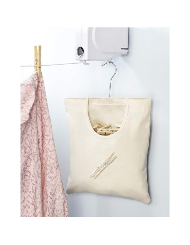 Bolsa de Pinzas de Ropa de Lona Whitmor - 200 Pinzas