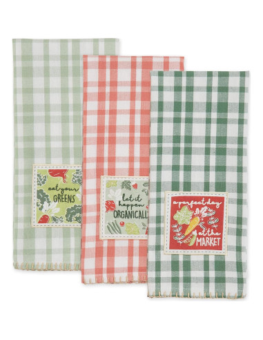Juego de Paños de Cocina DII 3 Piezas 45.72x71.12 cm Cuadros