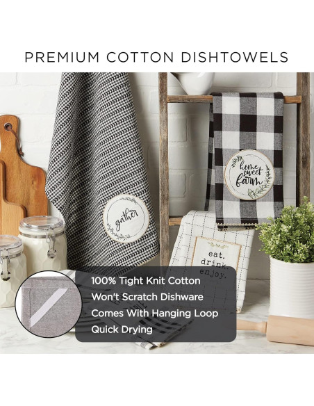 Juego de Paños de Cocina DII 3 Piezas 45.72x71.12 cm Cuadros