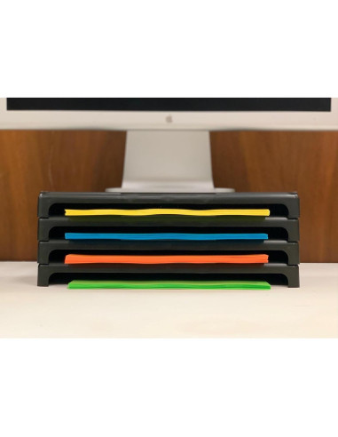 Soporte apilable para monitor VuRyser 1 VUR 2455 Negro 4-Pack