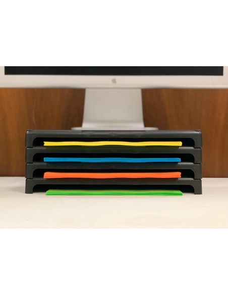 Soporte apilable para monitor VuRyser 1 VUR 2455 Negro 4-Pack
