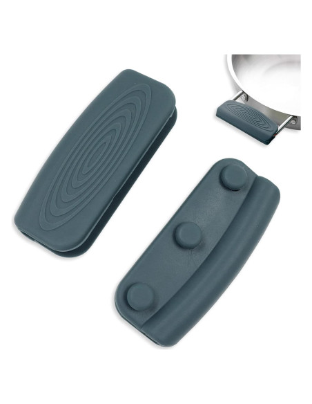2 Fundas de Mango de Silicona BangBoom Antideslizantes Gris