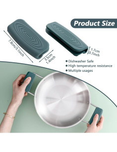 2 Fundas de Mango de Silicona BangBoom Antideslizantes Gris 2