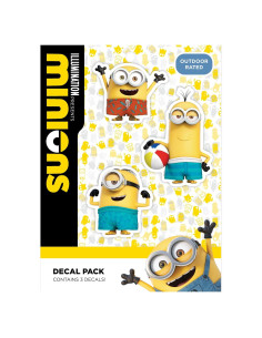 Set de 3 Calcomanías de Playa Minions WALL PALZ - Vinilo Resistente