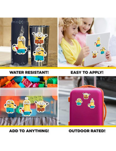Set de 3 Calcomanías de Playa Minions WALL PALZ - Vinilo Resistente 2