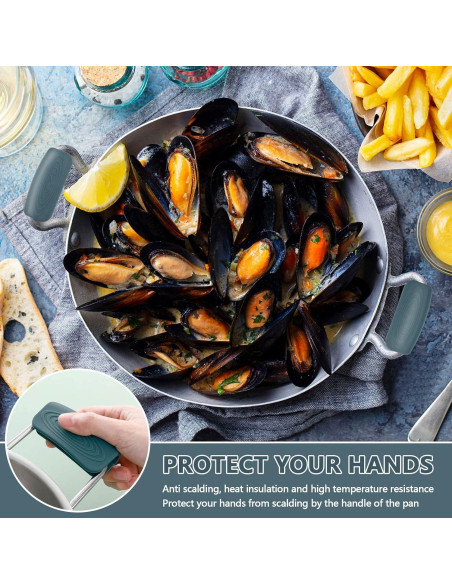 2 Fundas de Mango de Silicona BangBoom Antideslizantes Gris