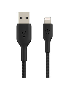 Cable Lightning trenzado Belkin BoostCharge 1M - Negro - MFi