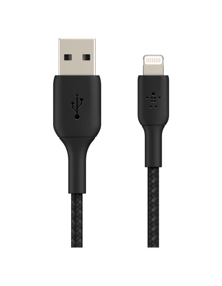 Cable Lightning trenzado Belkin BoostCharge 1M - Negro - MFi