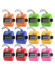 Contador Manual Mecánico SUNYIWJIE 12 Pcs 4 Dígitos Portátil