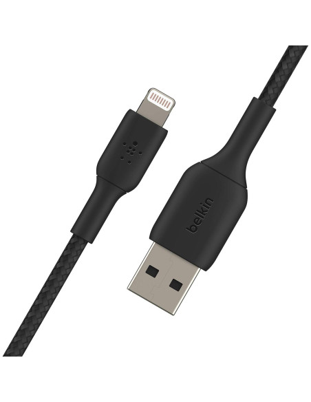Cable Lightning trenzado Belkin BoostCharge 1M - Negro - MFi
