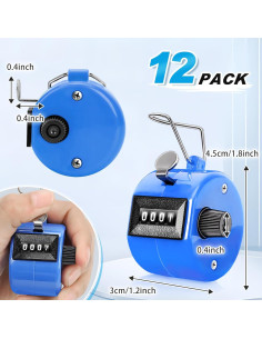 Contador Manual Mecánico SUNYIWJIE 12 Pcs 4 Dígitos Portátil 2
