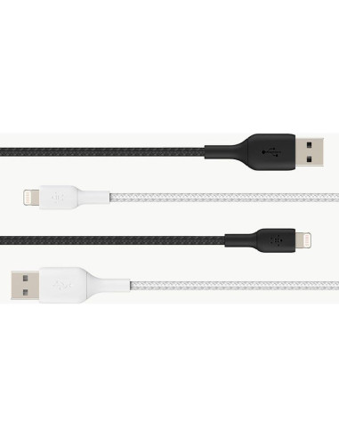 Cable Lightning trenzado Belkin BoostCharge 1M - Negro - MFi
