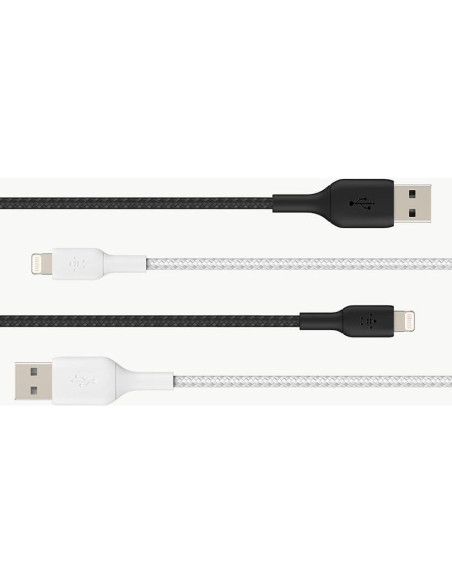 Cable Lightning trenzado Belkin BoostCharge 1M - Negro - MFi