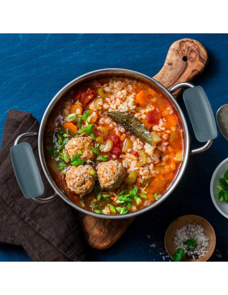 2 Fundas de Mango de Silicona BangBoom Antideslizantes Gris