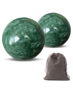 Bolas Baoding de Mármol Hmsddan, Alivio del Estrés, 3.8 cm