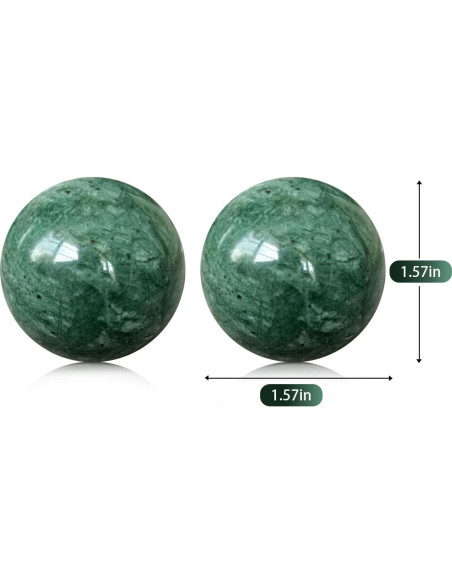 Bolas Baoding de Mármol Hmsddan, Alivio del Estrés, 3.8 cm
