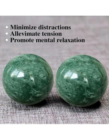 Bolas Baoding de Mármol Hmsddan, Alivio del Estrés, 3.8 cm