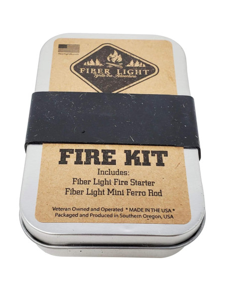 Kit de Fuego Fiber Light Mini - Iniciador de Fuego y Varilla Ferro