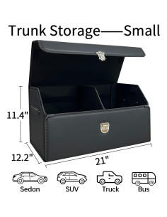 Organizador de Maletero Wuatow Plegable 48L Negro para Coche 2