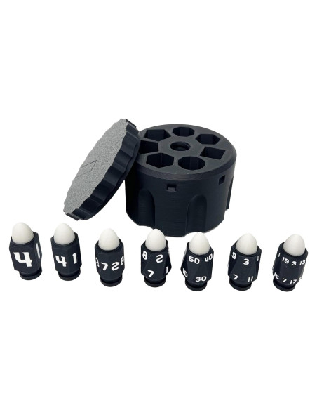 Juego de Dados D20 de 7 Piezas Munnygrubbers - Spinner de Estrés