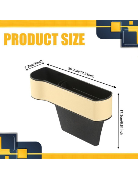 Organizador de Relleno de Espacio entre Asientos Tecledsn Beige