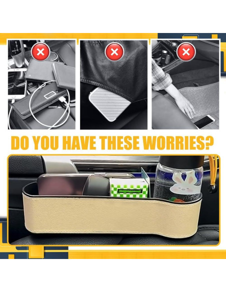 Organizador de Relleno de Espacio entre Asientos Tecledsn Beige