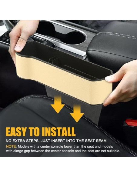 Organizador de Relleno de Espacio entre Asientos Tecledsn Beige