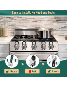 Bloqueo de Perilla de Seguridad para Estufa a Gas - 5 Unidades 2