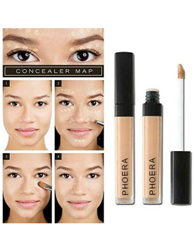 Corrector Líquido PHOERA 20ml Cobertura Completa 101 Claro